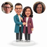 MGA-AC1338 custom polymer-clay couple bobbleheads