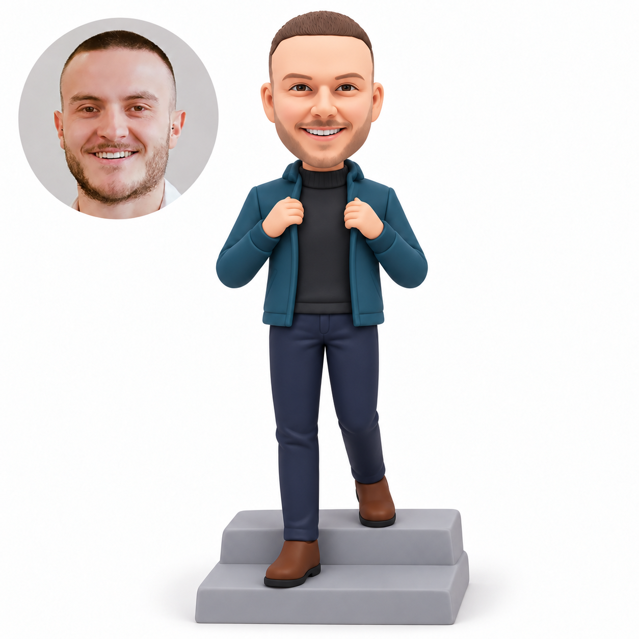 MGA-AC1620 custom polymer clay bobblehead body model