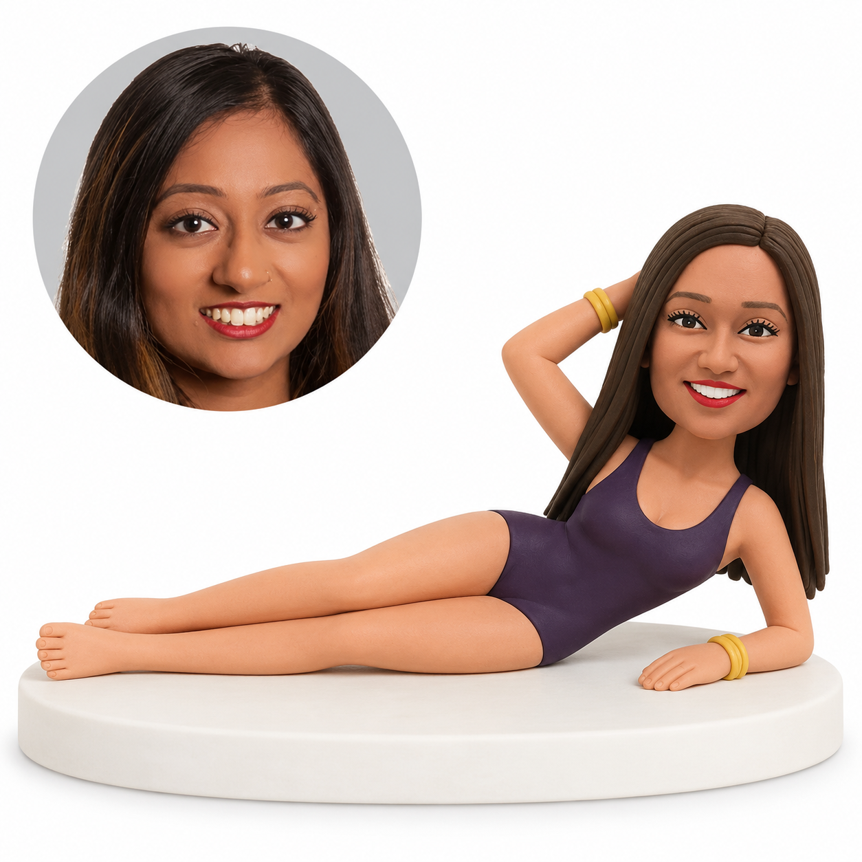 Custom bobblehead figure MGA-AC1629 soft clay model with real photo