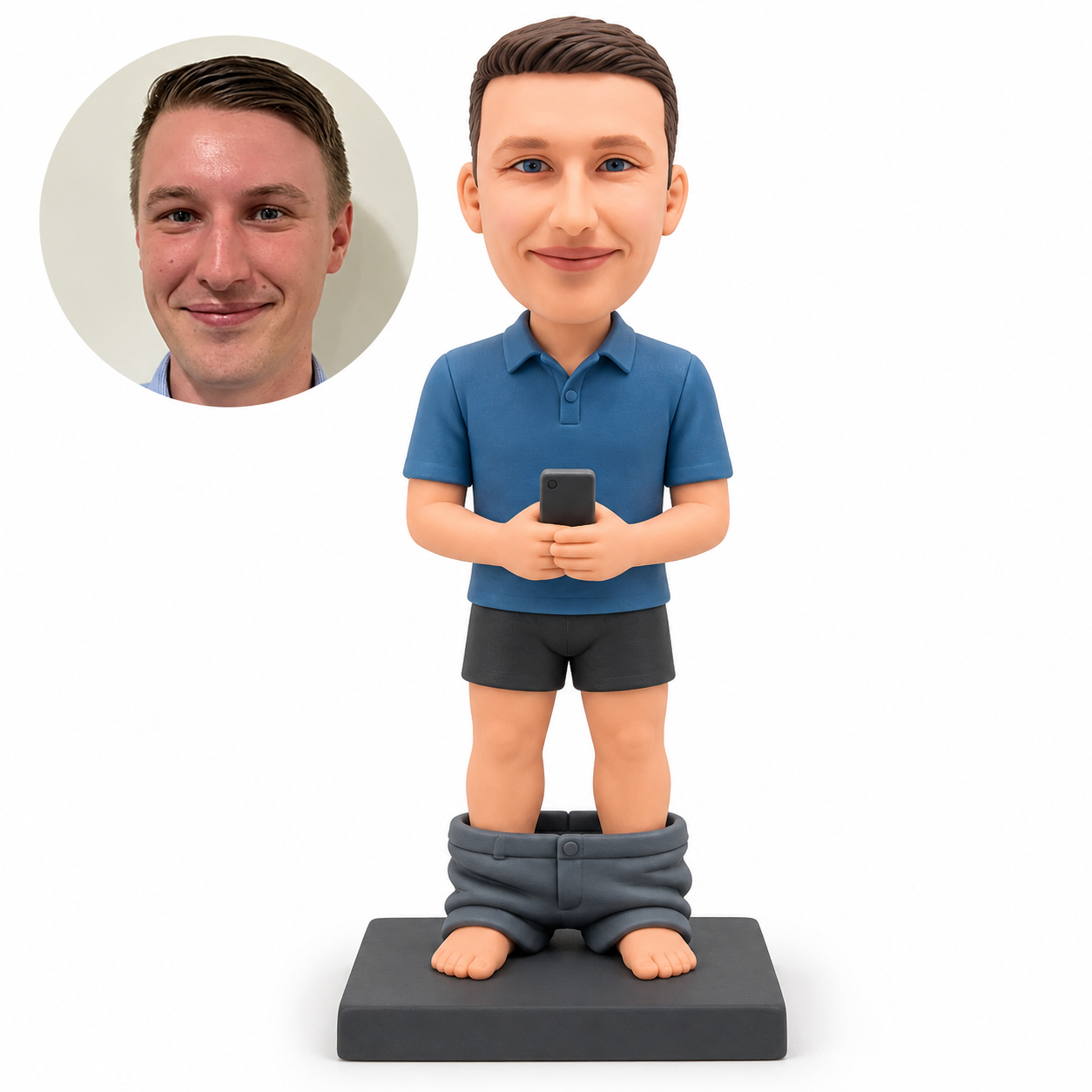 MGA-AC1632 custom soft clay bobblehead figure