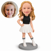 MGA-AC1683 custom child bobblehead with matched original real portrait