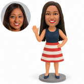 Custom polymer clay bobblehead figure MGA-AC1697 with matching portrait