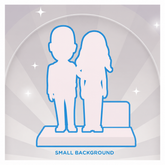 fully custom couple bobbleheads with a small background