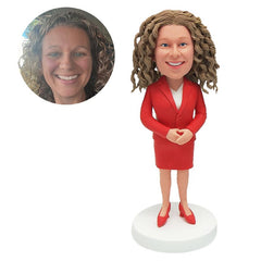 customized bobble head figure business woman professional woman