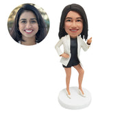 personalized bobble head figure business woman professional woman