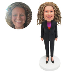 personalised bobble head figure female boss
