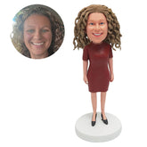 custom made bobblehead office lady secretary business woman