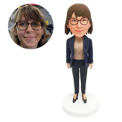 custom made bobblehead figurine female boss office lady secretary