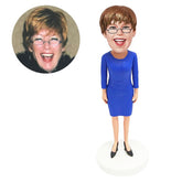 customized bobblehead business woman figure pretty lady