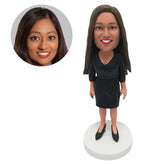custom made bobble head figurine female boss office lady secretary business woman
