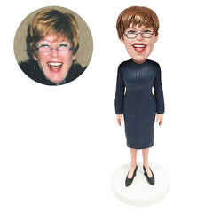 customized bobble head figure pretty lady secretary