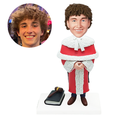 personalized lawyer bobblehead Santa figure in christmas outfit