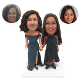 custom made bobble heads figures best friends mom and daughter