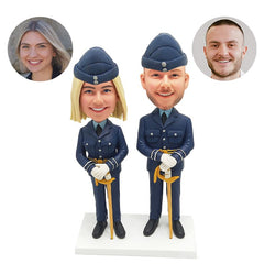 custom bobbleheads figures military honour guard couple