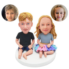 personalised bobbleheads brother and sister figures lovely kids