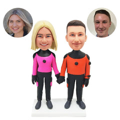 custom made bobblehead figure funny couple holding hands