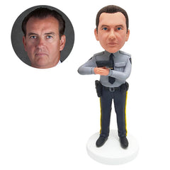 custom bobblehead figure policeman police officer