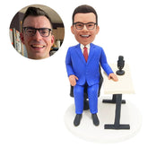 customized bobblehead figure boss with a megaphone