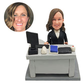 customized bobble head figure female teacher in the office