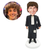 customized bobblehead figure lawyer holding a book