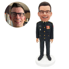customized bobblehead figure male navy air force army military officer