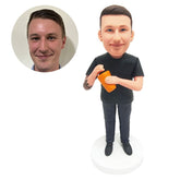 custom made bobblehead figure milky tea maker