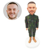 custom made soldier bobblehead army military officer in camouflage