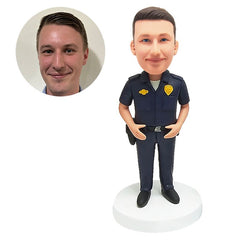 personalised bobblehead figure policeman police officer