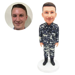 personalised soldier bobble head figure navy airforce military officer