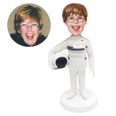 personalized bobblehead figure female astronaut