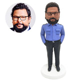 personalized bobblehead figure policeman police officer