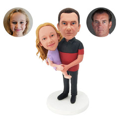 customized bobbleheads dad and kids figures father and daughter