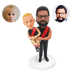 custom made bobbleheads dad and kids figures father and son