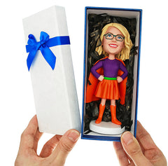 Optional gift box for custom bobblehead figure