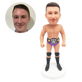 customised bobble head figure WWE wrestling champion