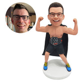 custom made bobblehead figure man WWE wrestling champion