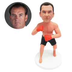 personalised bobble head figure muay thai boxing boxer male fighting