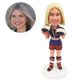 personalised bobble head figure muay thai boxing boxer woman fighting champion