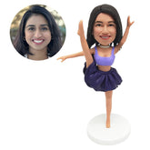 personalized bobble head figure elegant lady dancing