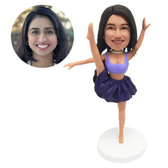 personalized bobble head figure elegant lady dancing
