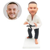 personalized bobblehead figure man jiu jitsu judo taekwondo karate