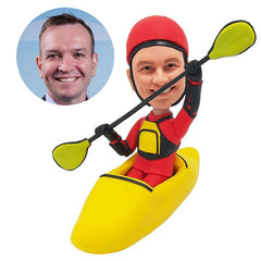 personalized bobblehead figure man rowing a boat