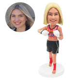personalized bobblehead figure muay thai boxing boxer female fighting