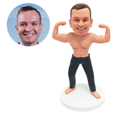 personalized bobblehead figure muscle man bodybuilding