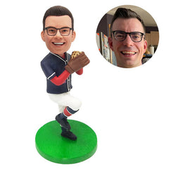 custom made bobblehead figure baseball left handed pitcher