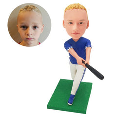 personalized bobble head figure baseball kid holding a baseball bat
