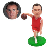 custom bobblehead figure basketball player holding a basketball