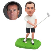personalized bobblehead figure male golfer