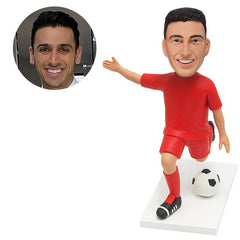 customised bobblehead figure male soccer player