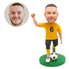 customized bobblehead figure male soccer player